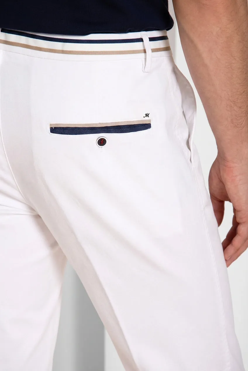 Mason's Torino Summer chinobukser hvid slim fit