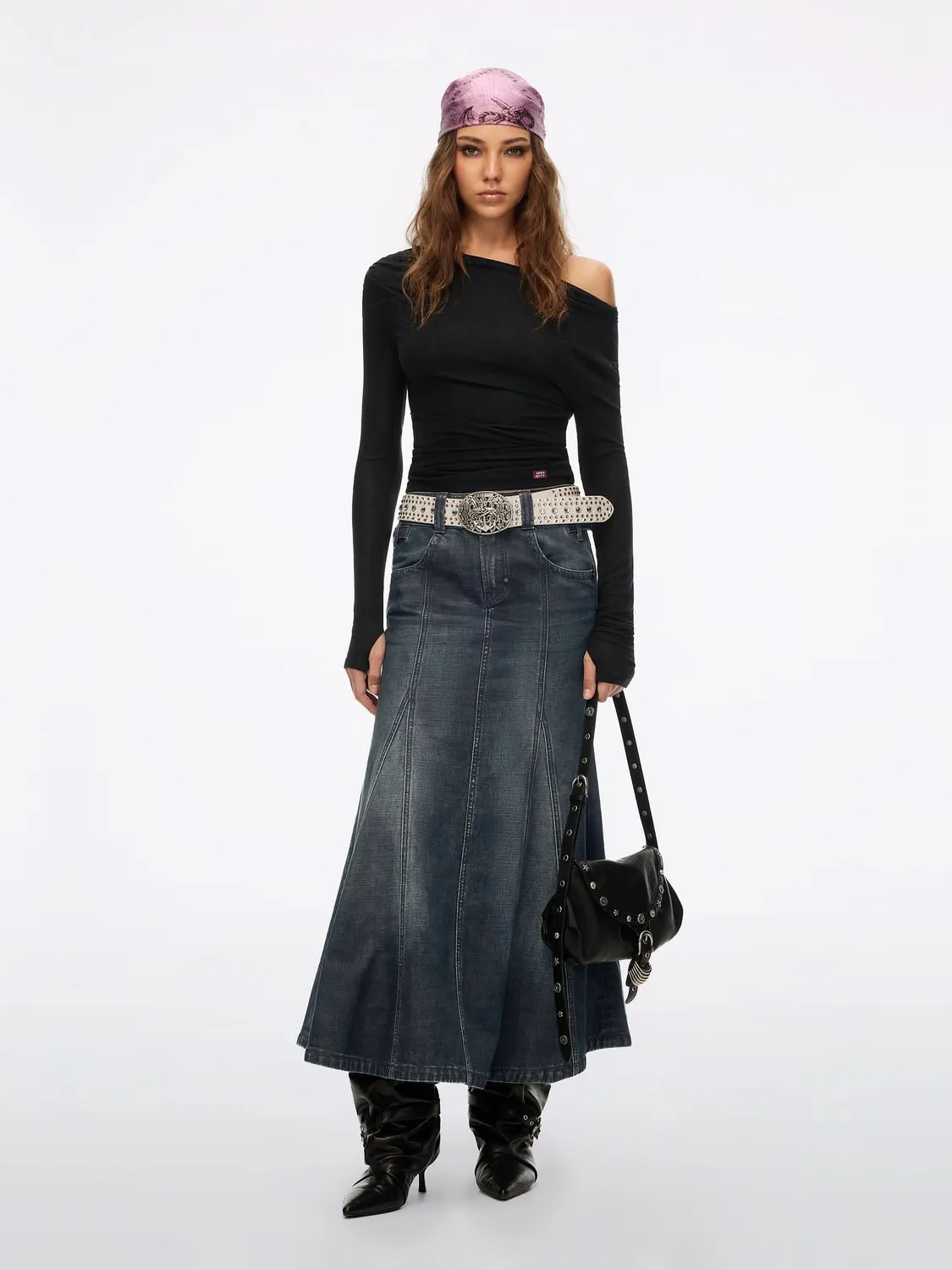 Miss Sixty Havfrue Denimnederdel Blå midi