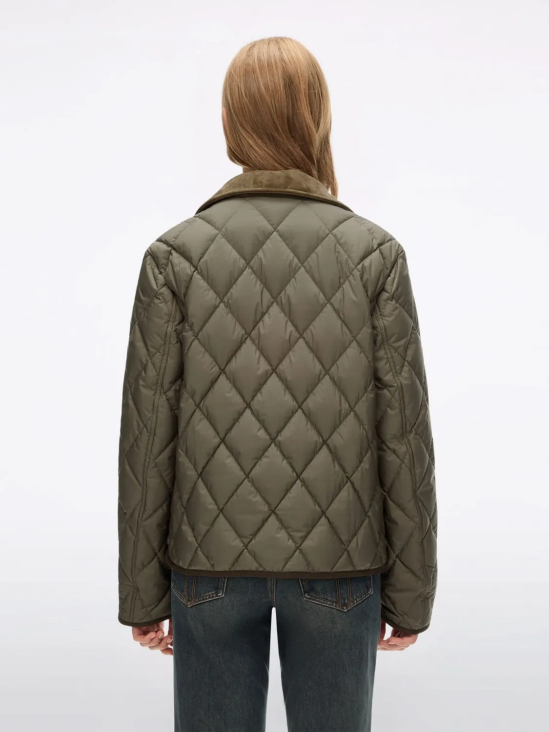 Miss Sixty Puffer dunjakke army green cropped