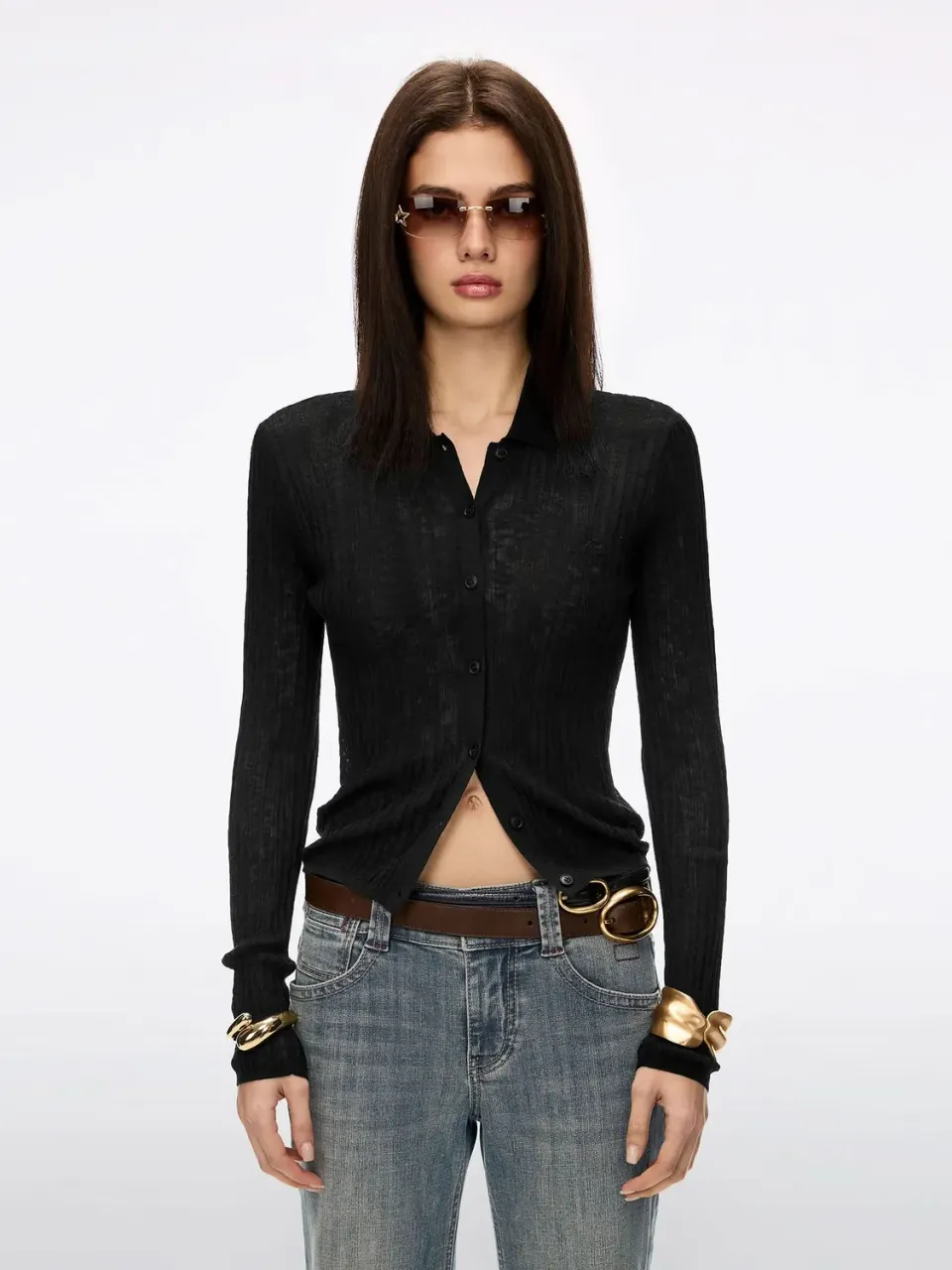 Miss Sixty Embroidered Knit Cardigan sort