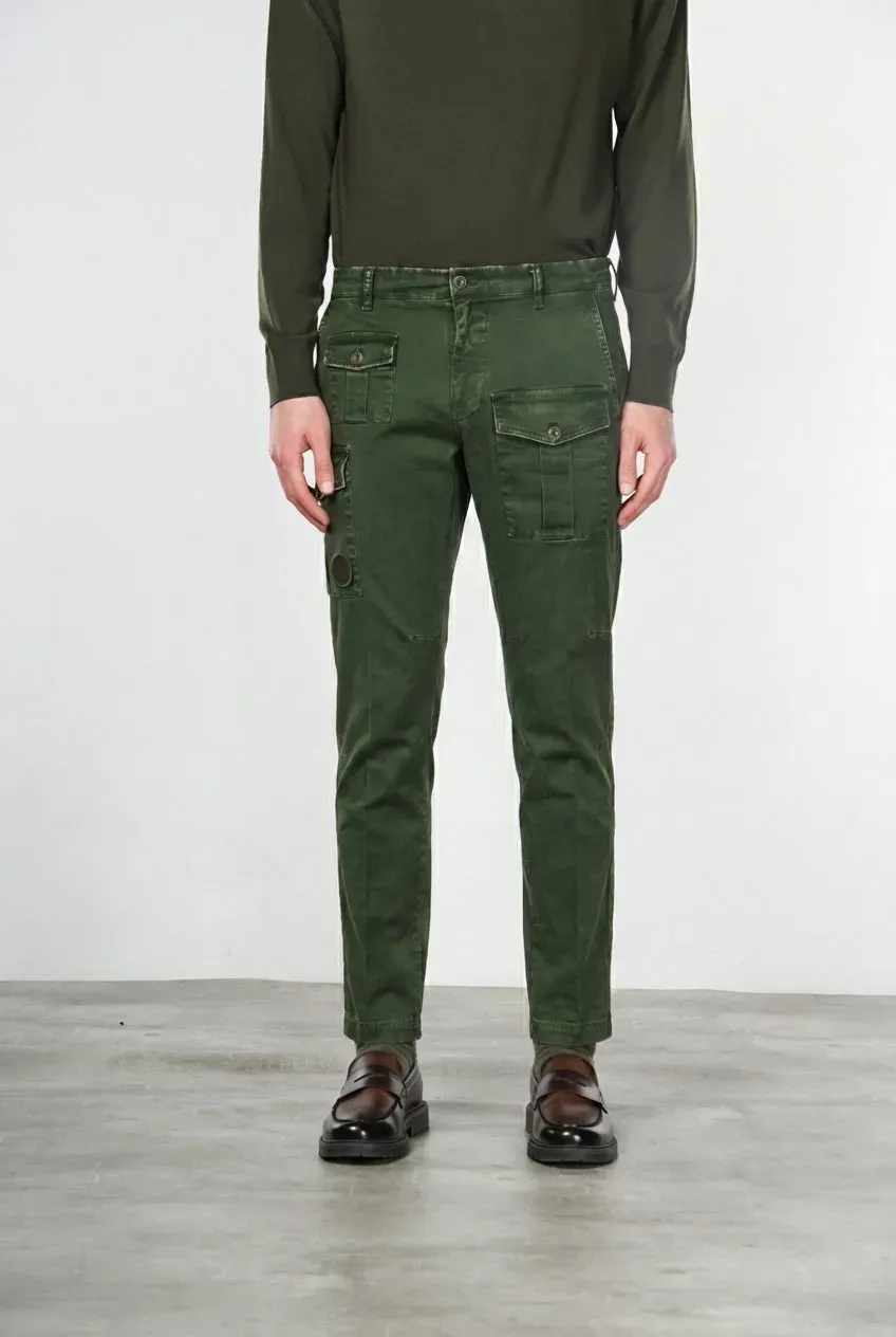 Mason's George cargo bukser carrot fit grøn gabardine