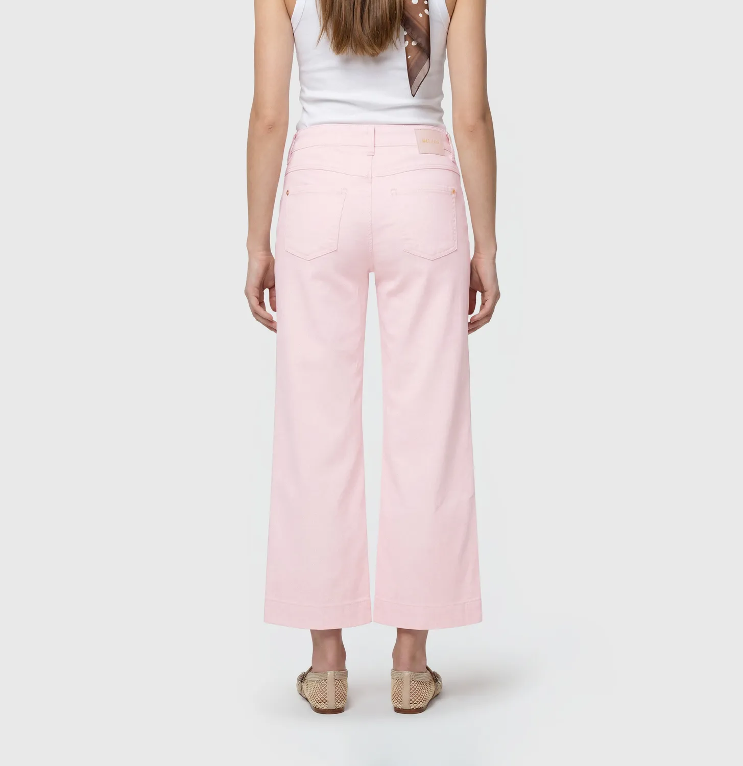 MAC Dream Wide Cropped wide jeans rosa længde 27