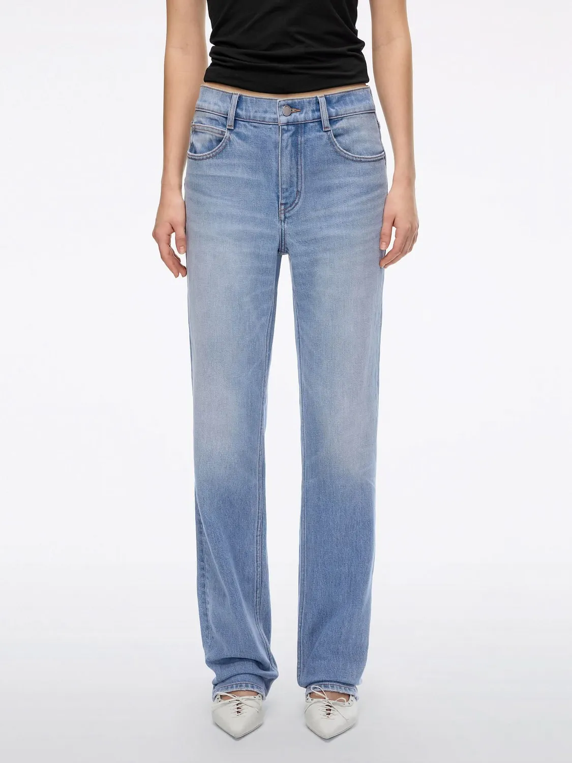 Miss Sixty Straight Jeans middle blue slub stretch