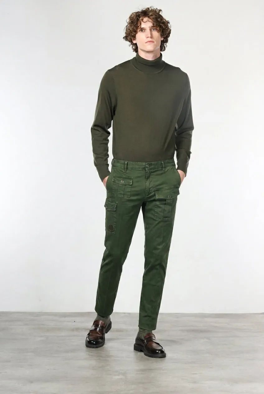 Mason's George cargo bukser carrot fit grøn gabardine