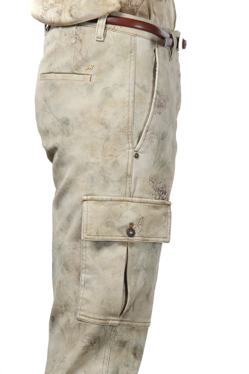 Mason's Marlene Cargo cargobukser offwhite blomst