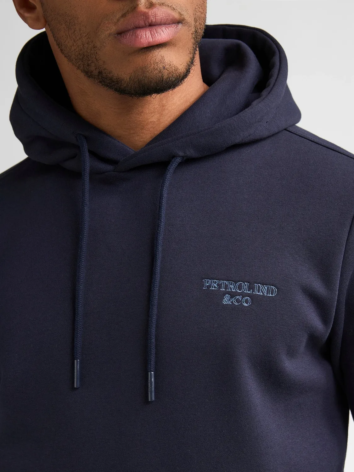 Petrol Industries Redwood hoodie Royal Navy børstet bomuld