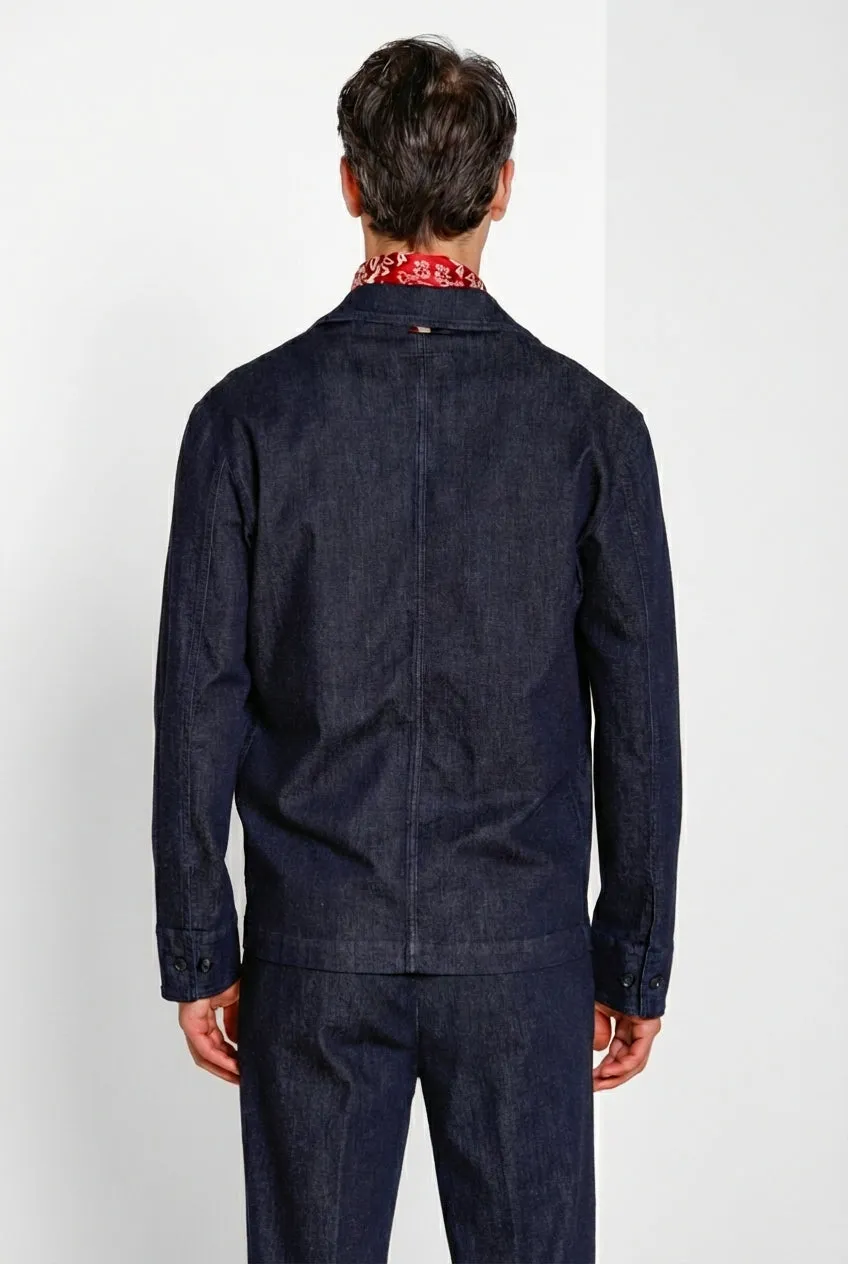 Mason's Work overshirt jakke navy denim