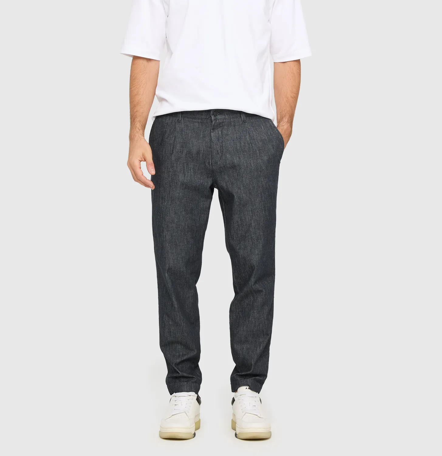 MAC Dean Pleat jeans mørkeblå tapered fit