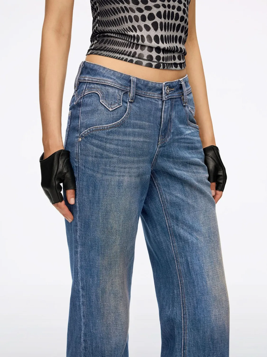 Miss Sixty Bella flare jeans mørkeblå slim-fit mellemtalje