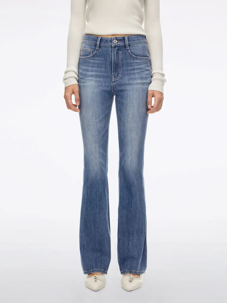 Miss Sixty flare jeans lyseblå stretch høj talje