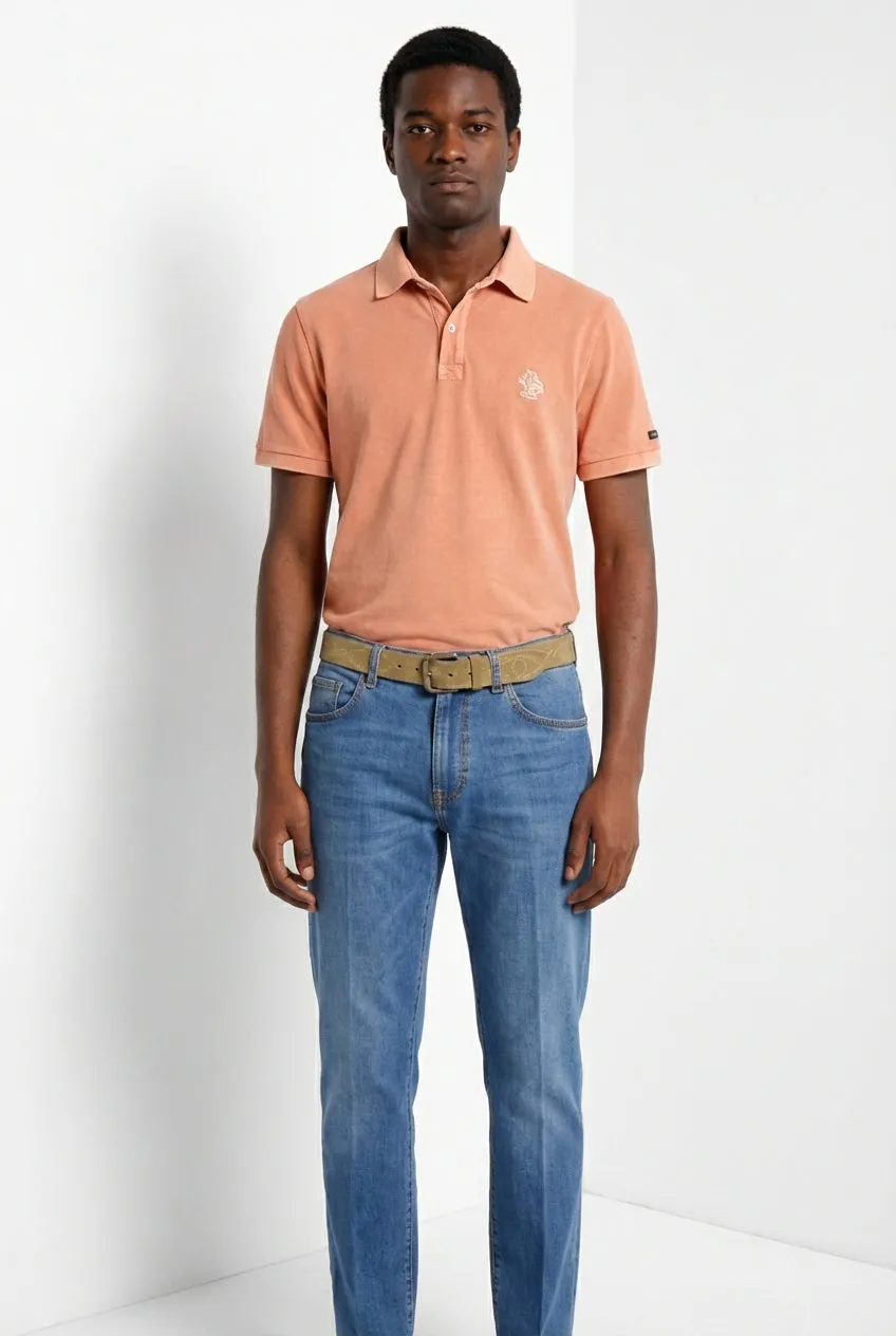 Mason's Leopardi Delamere poloshirt bark – bomuld