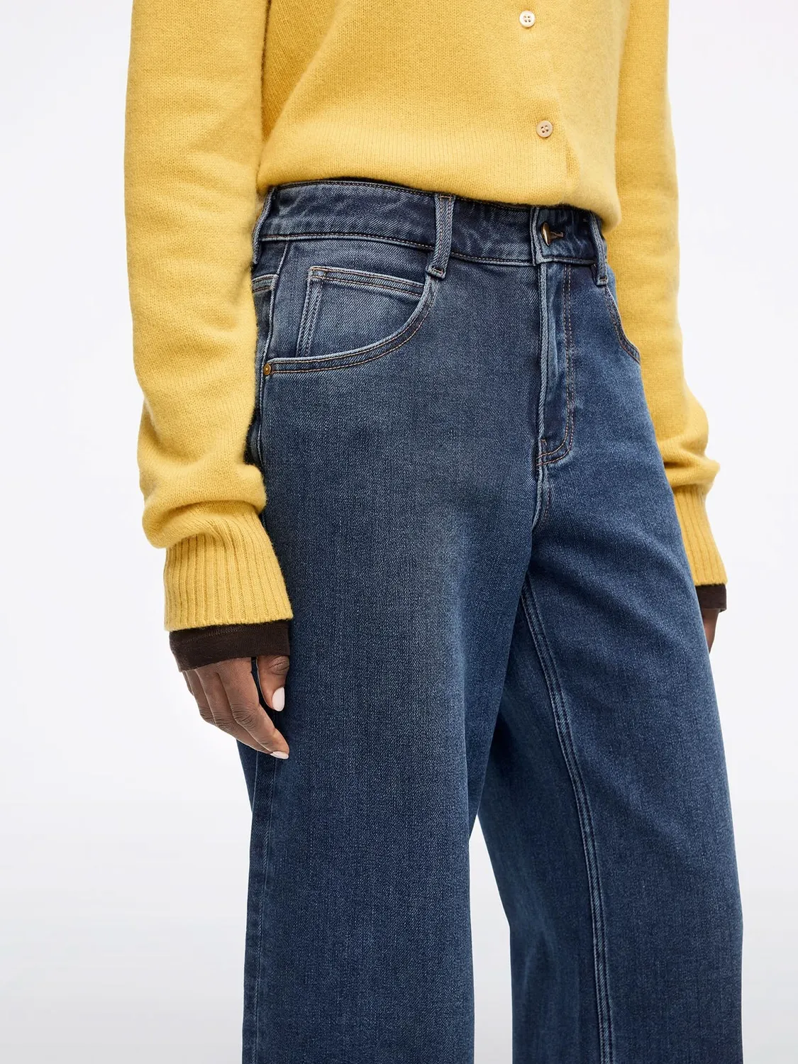 Miss Sixty straight jeans mørkeblå børstet varm