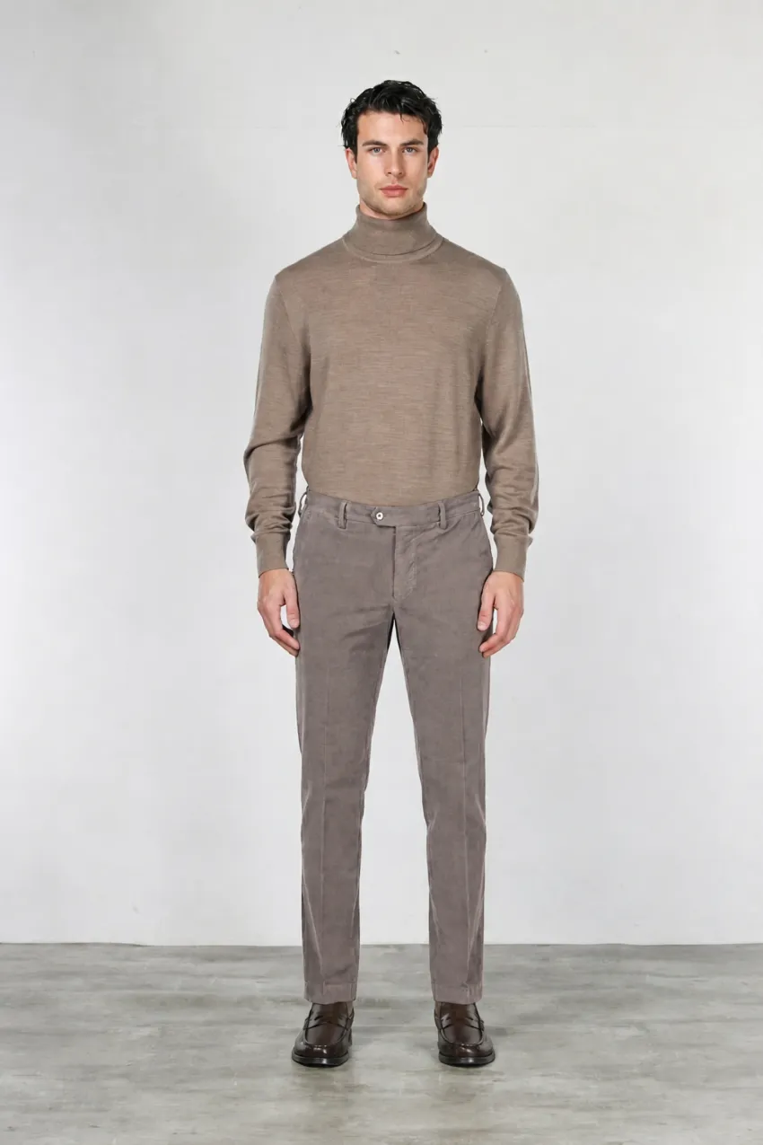 Mason's New York chinobukser grå fløjl regular fit
