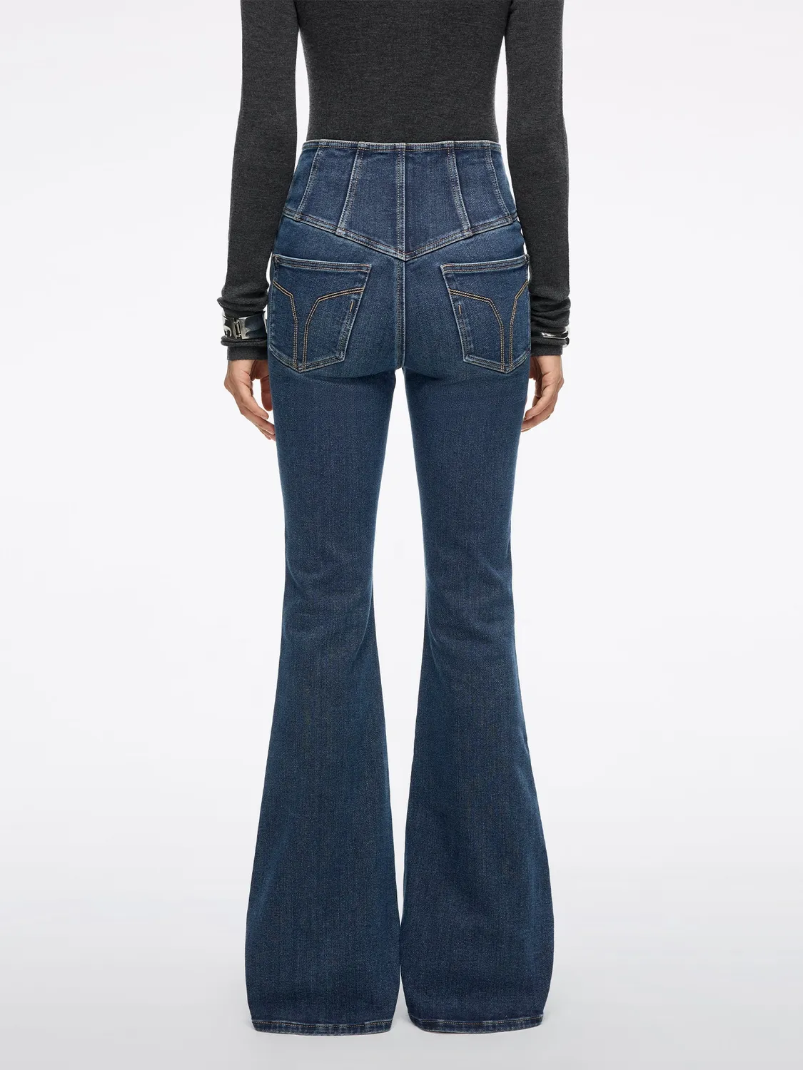 Miss Sixty Glenda Plus 5 flare jeans dark blue høj talje