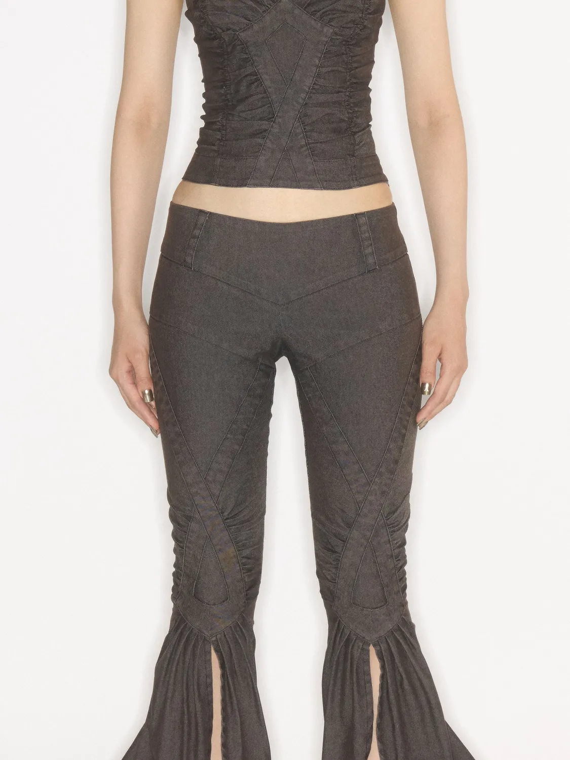Miss Sixty Slit Tailback bukser sort stretch