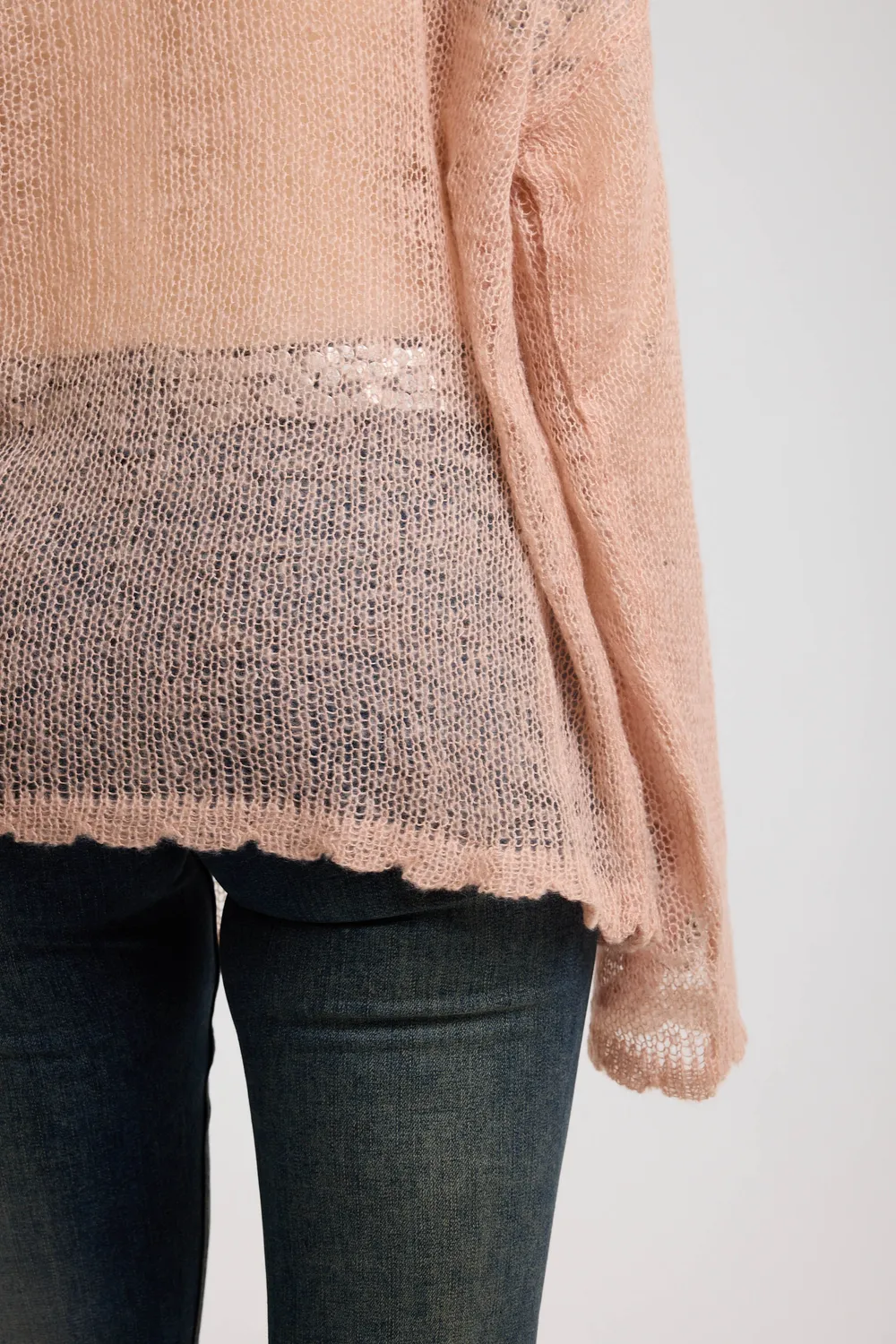 The Ragged Priest Bambi strik sweater lyserød sheer