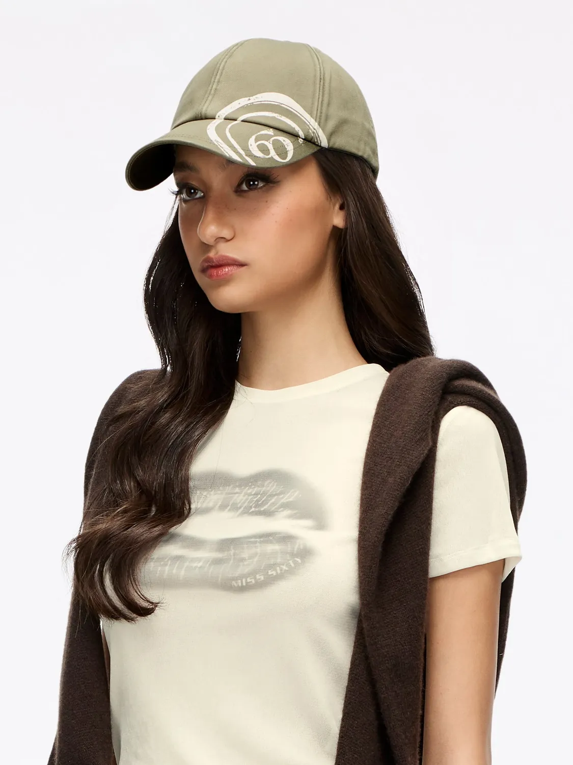 Miss Sixty baseball cap grågrøn logo