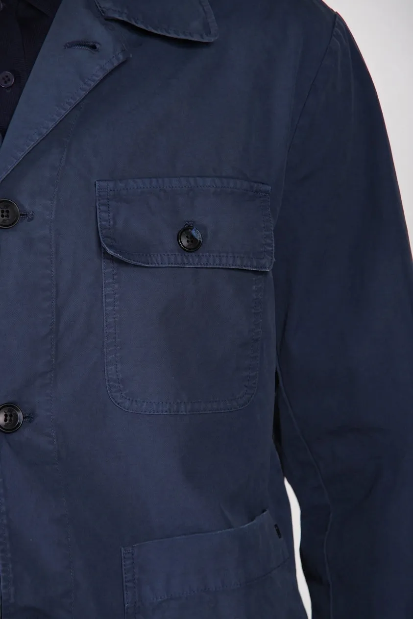 Mason's Work overshirt royal blå bomuld