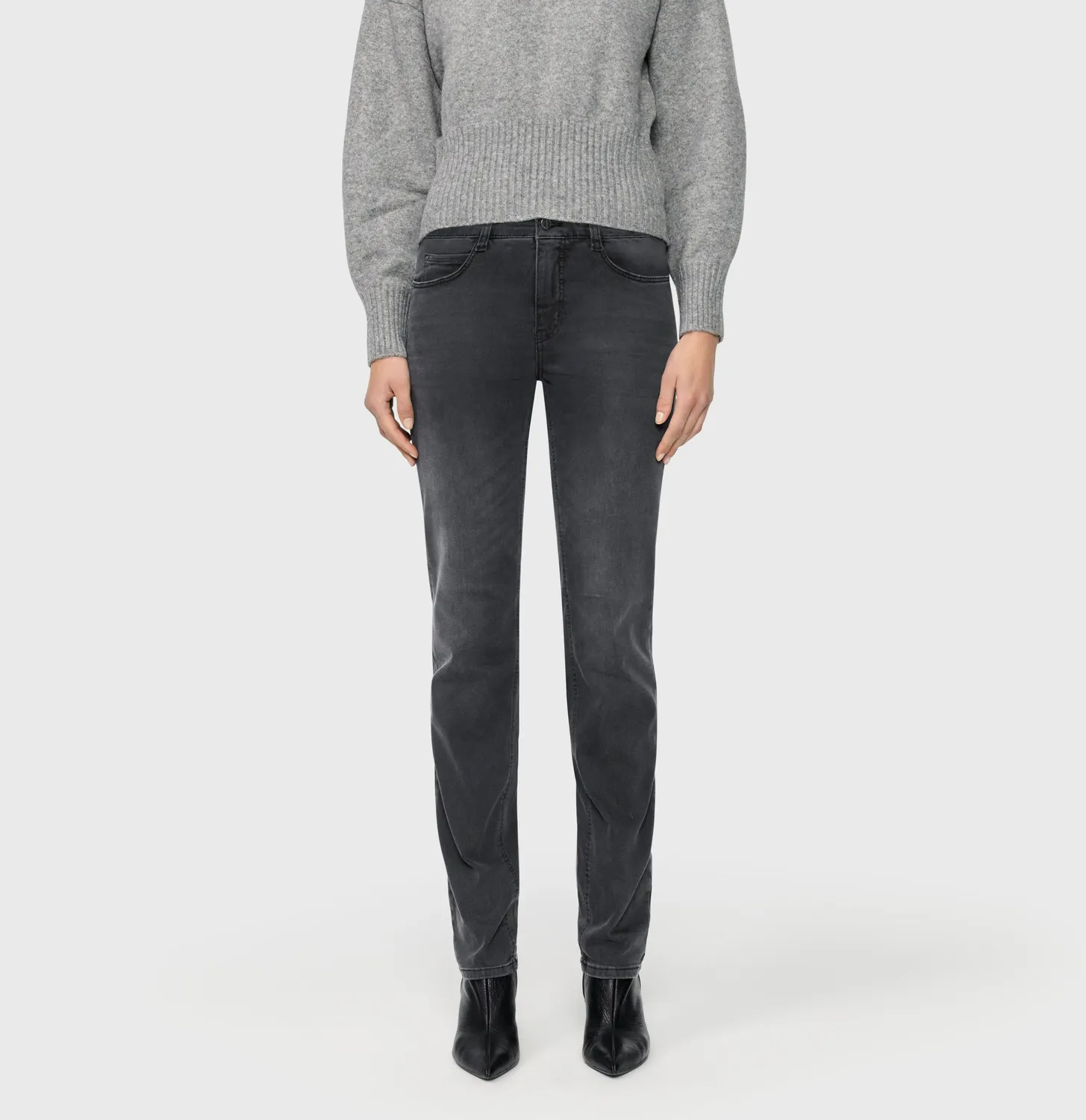 MAC Dream 5401-90-0355L jeans grå straight fit
