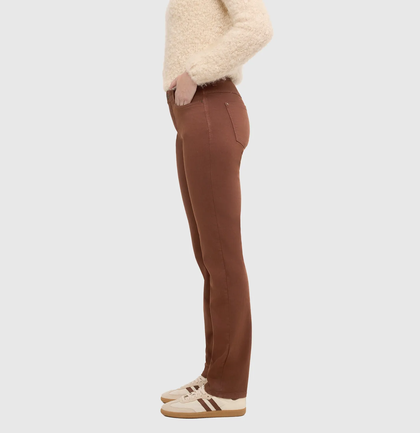 MAC Dream straight damejeans brun hyperstretch