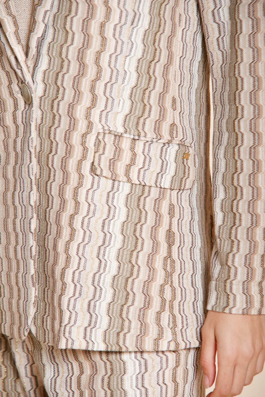 Mason's Irene blazer beige stribet jersey