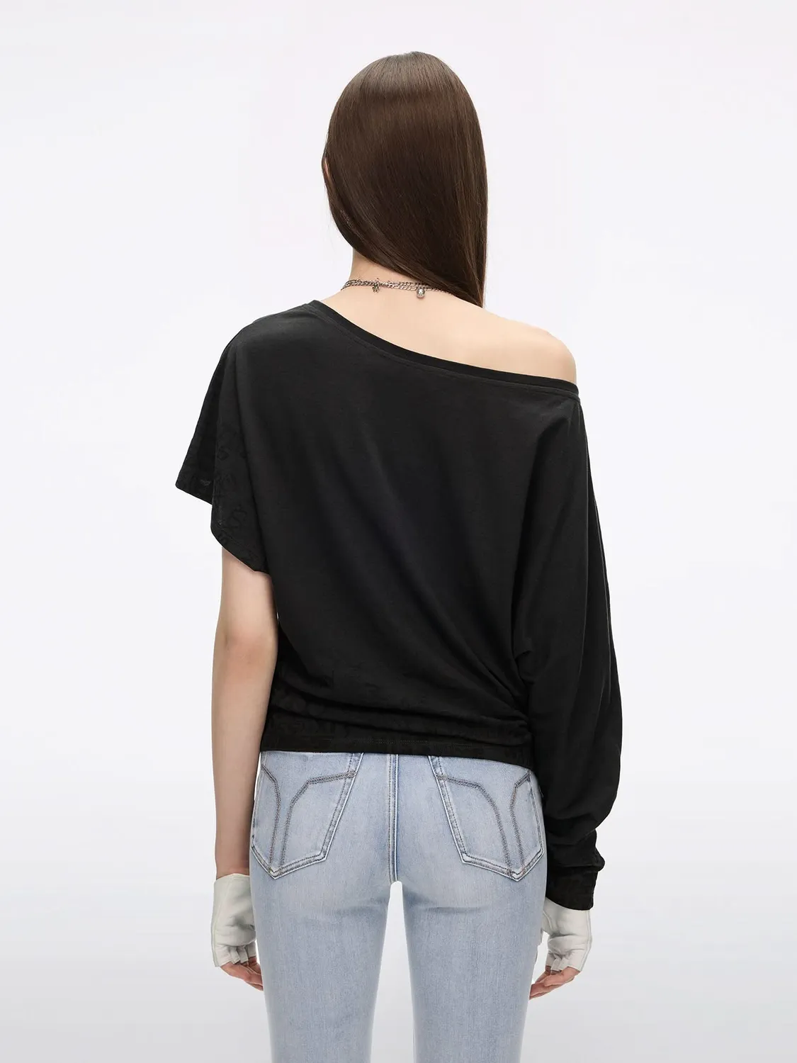 Miss Sixty Kiss Me t-shirt lip-print sort løs