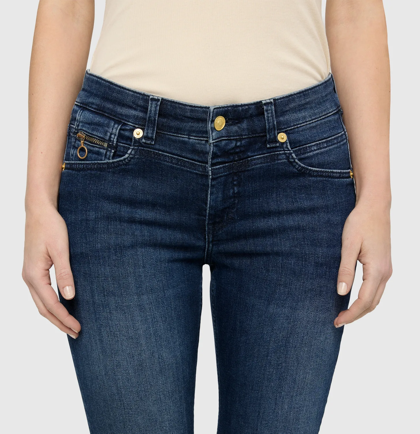 MAC Rich Slim 5904-90-0389L jeans mellemblå