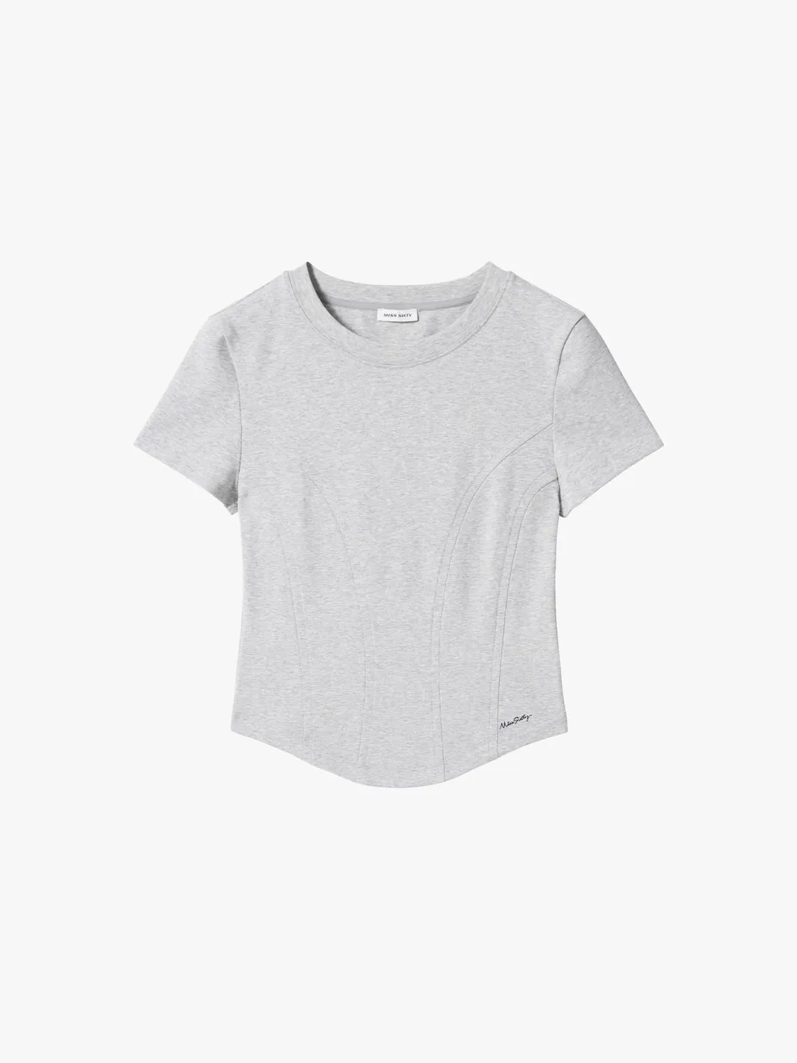 Miss Sixty logo t-shirt grå slim rib