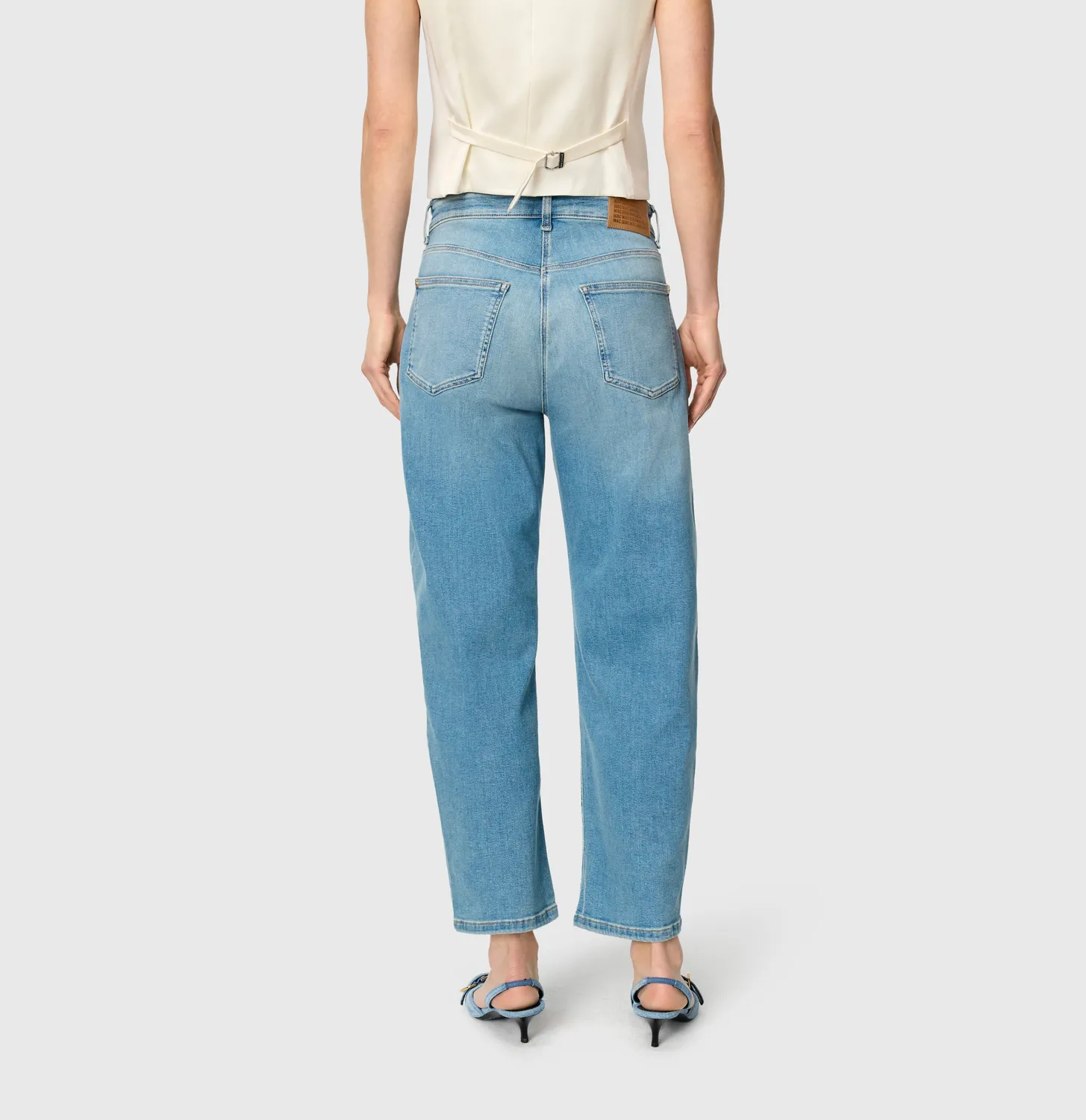 MAC Danni jeans mellemblå barrel fit