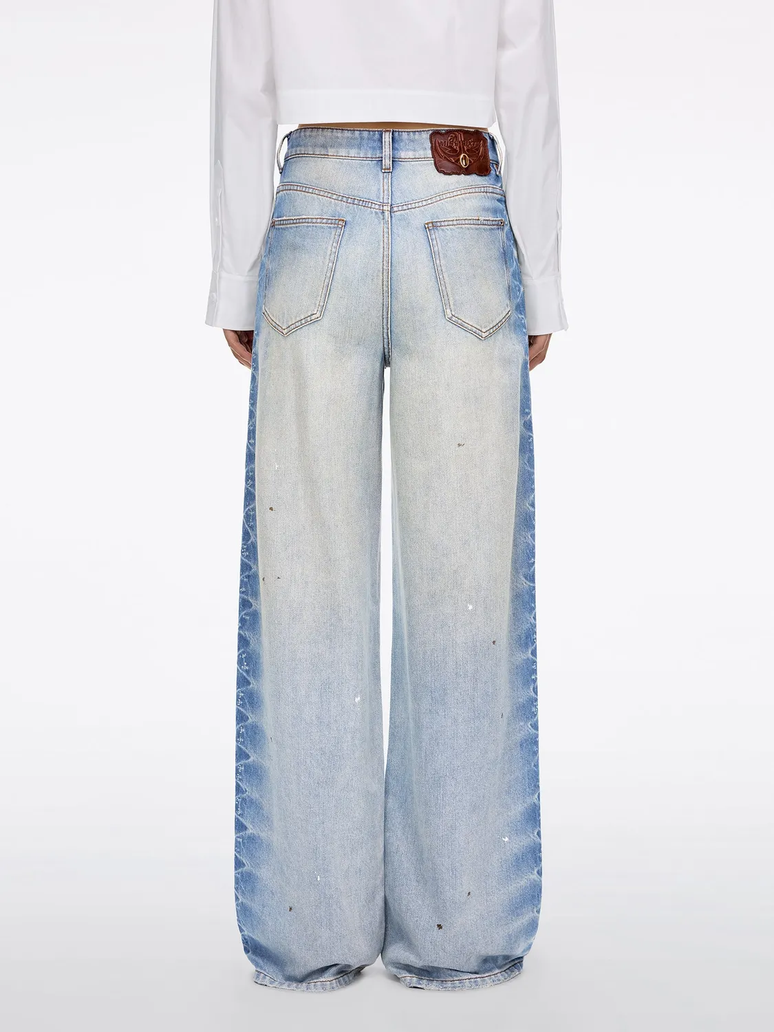 Miss Sixty Atelier Rhinestone Wavy Straight jeans retroblå