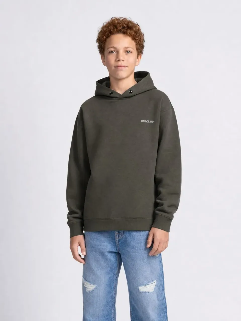 Petrol Industries Ironrun hoodie beluga drenge print