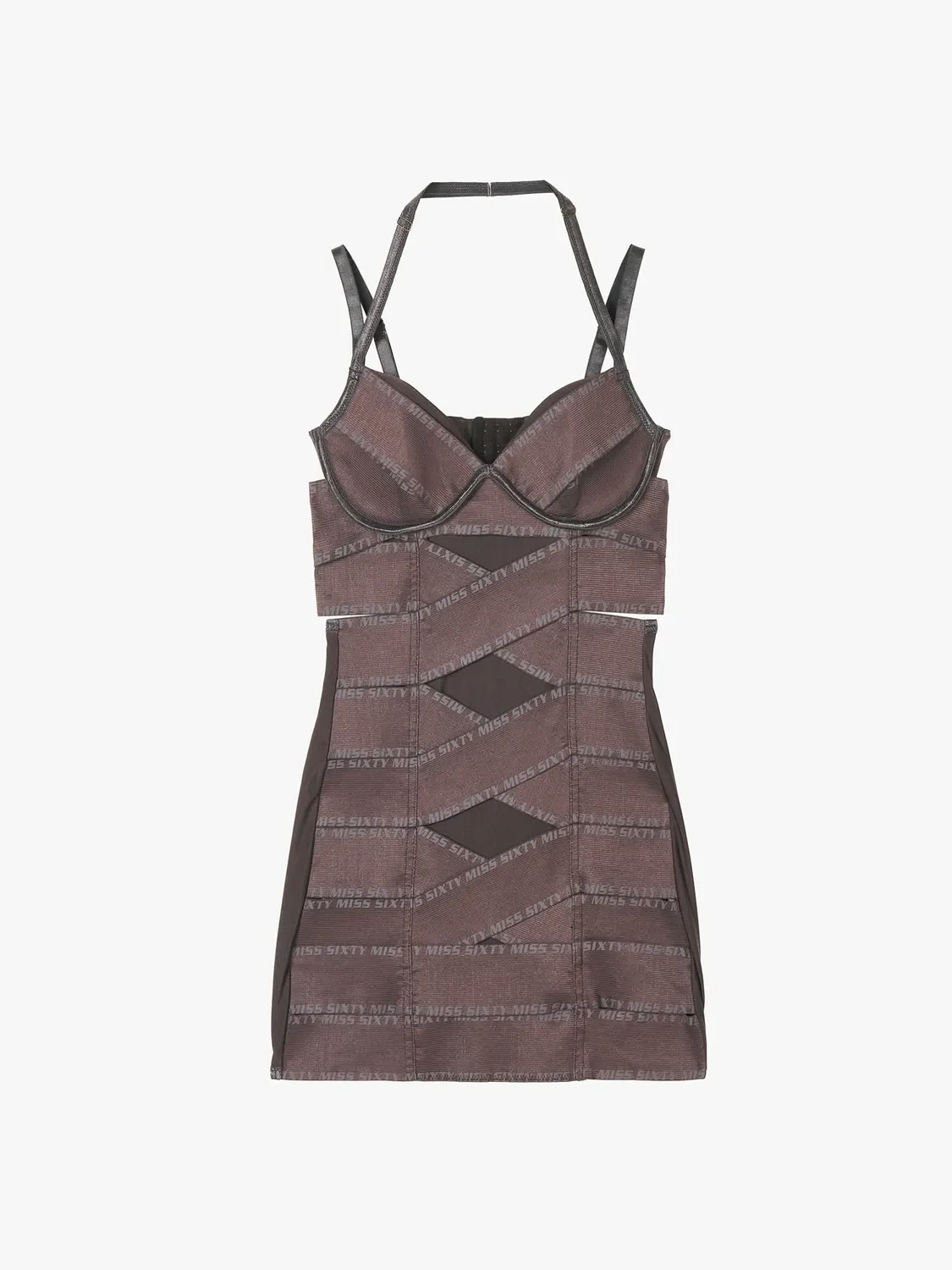 Miss Sixty 6M1DJ91100H48 Halterkjole Brun Stretch