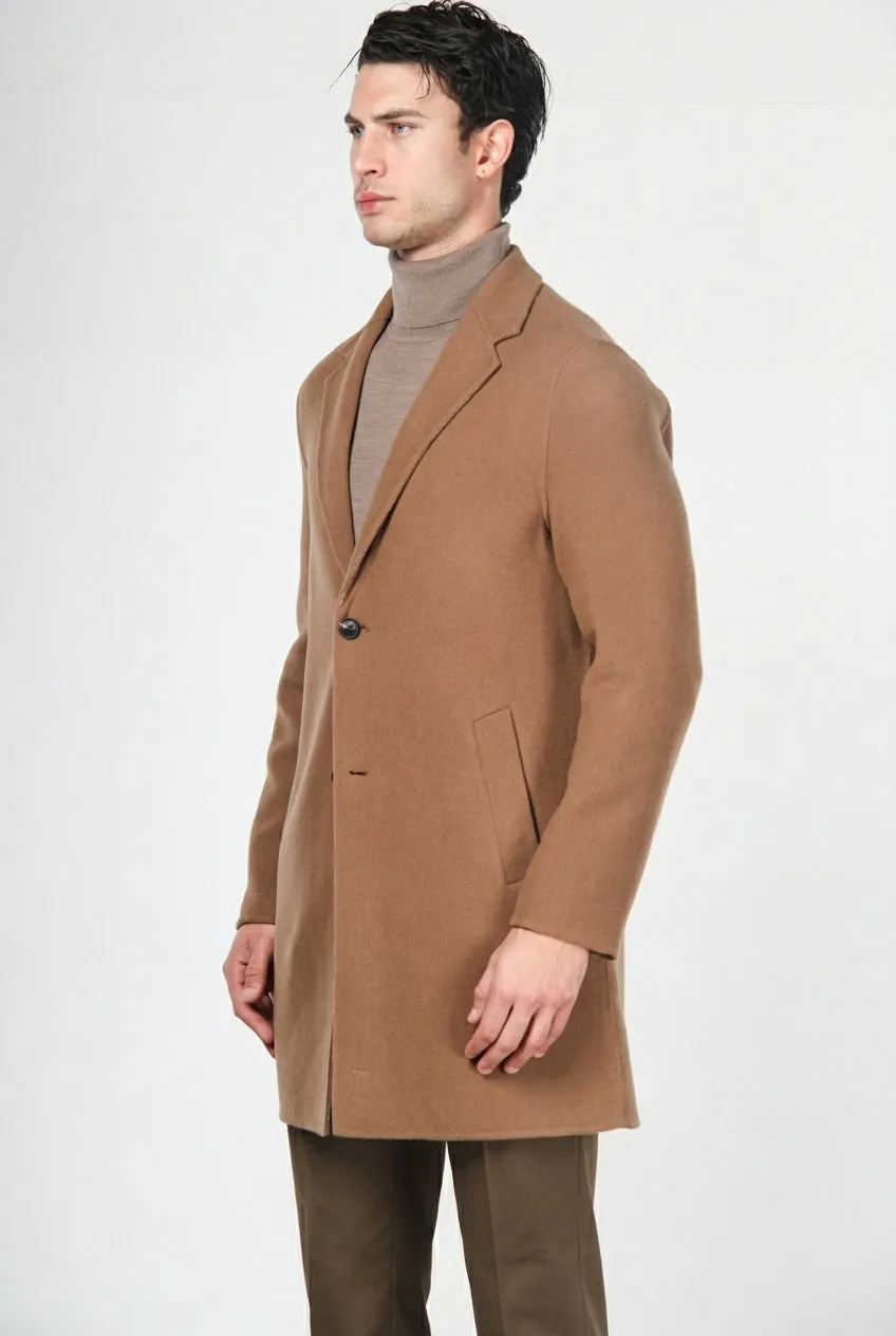 Mason's West Coast uldfrakke kamel ternet slim