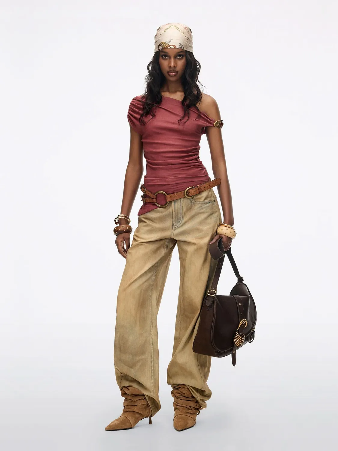Miss Sixty Distressed Wide-Leg Jeans jeans blå hamp
