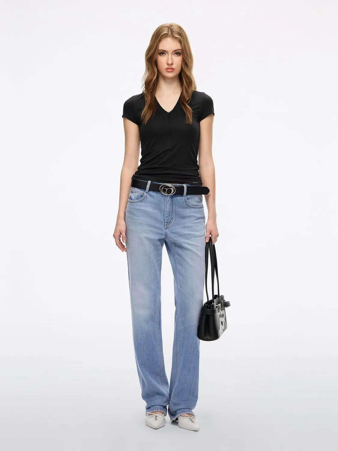 Miss Sixty Straight Jeans middle blue slub stretch