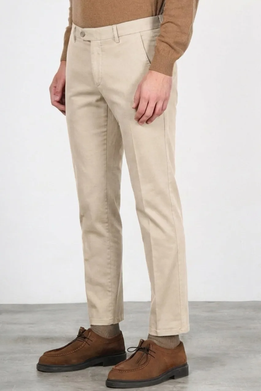 Mason's Torino Flex chinos latte slim satin