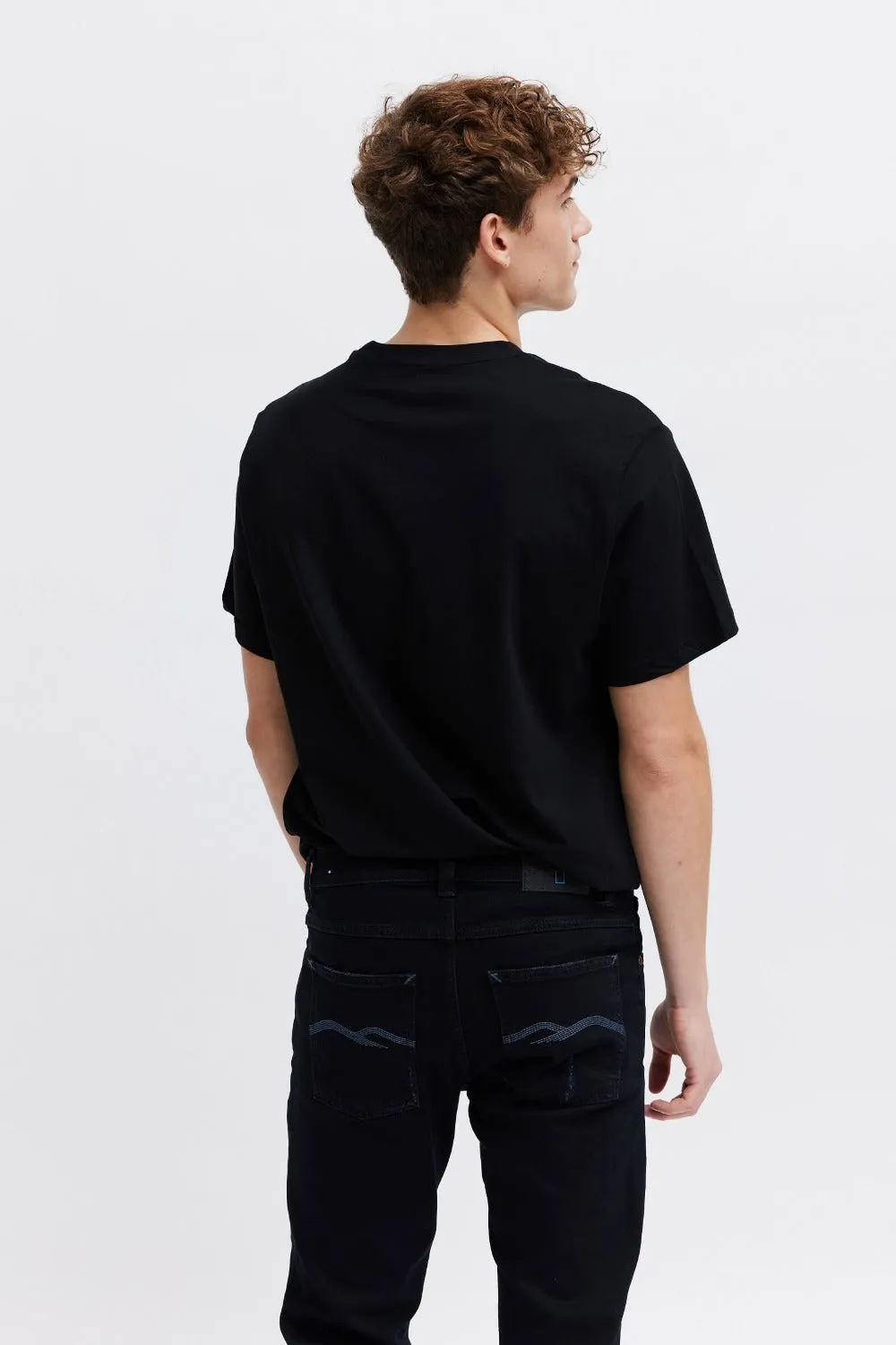 Organsk Atmosphere Midnight Blues slim jeans sort