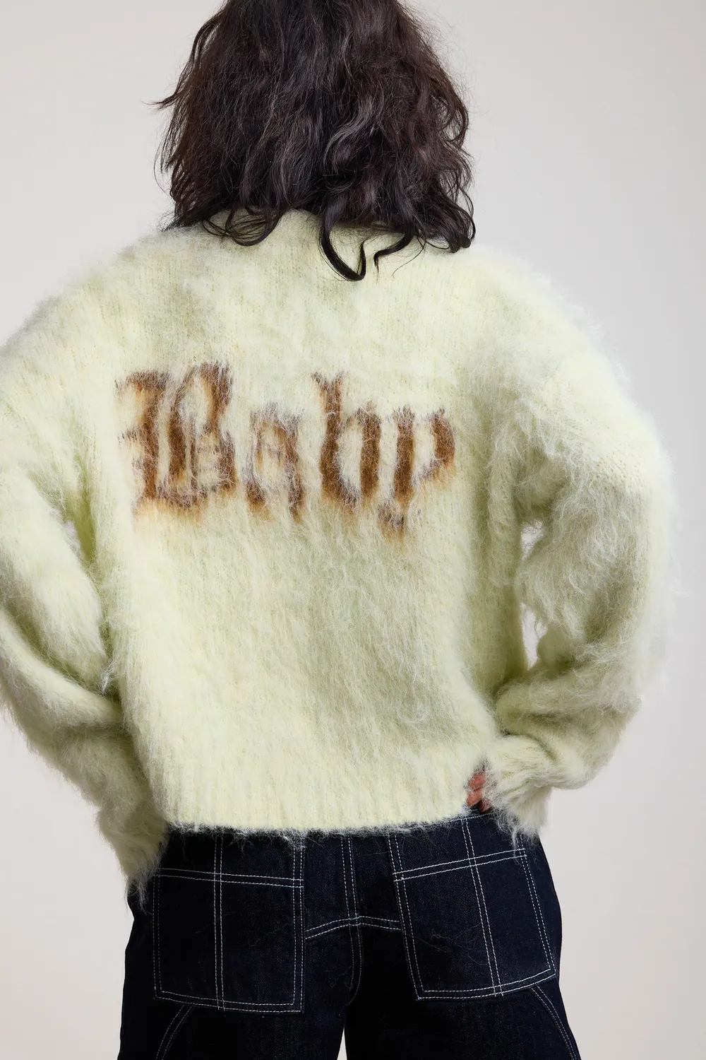 The Ragged Priest Baby Fuzzy Knit Cardigan lysegrøn