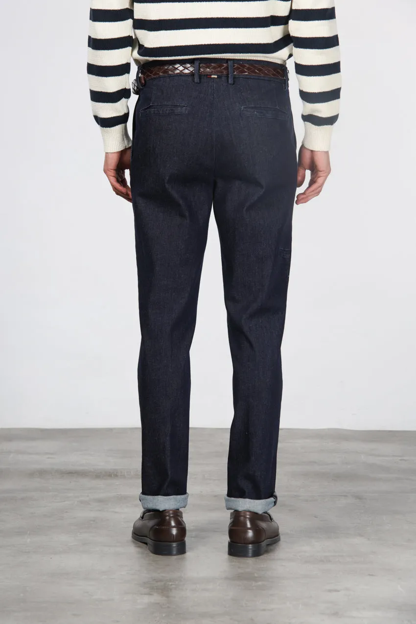 Mason's Madison chinobukser navy denim carrot fit