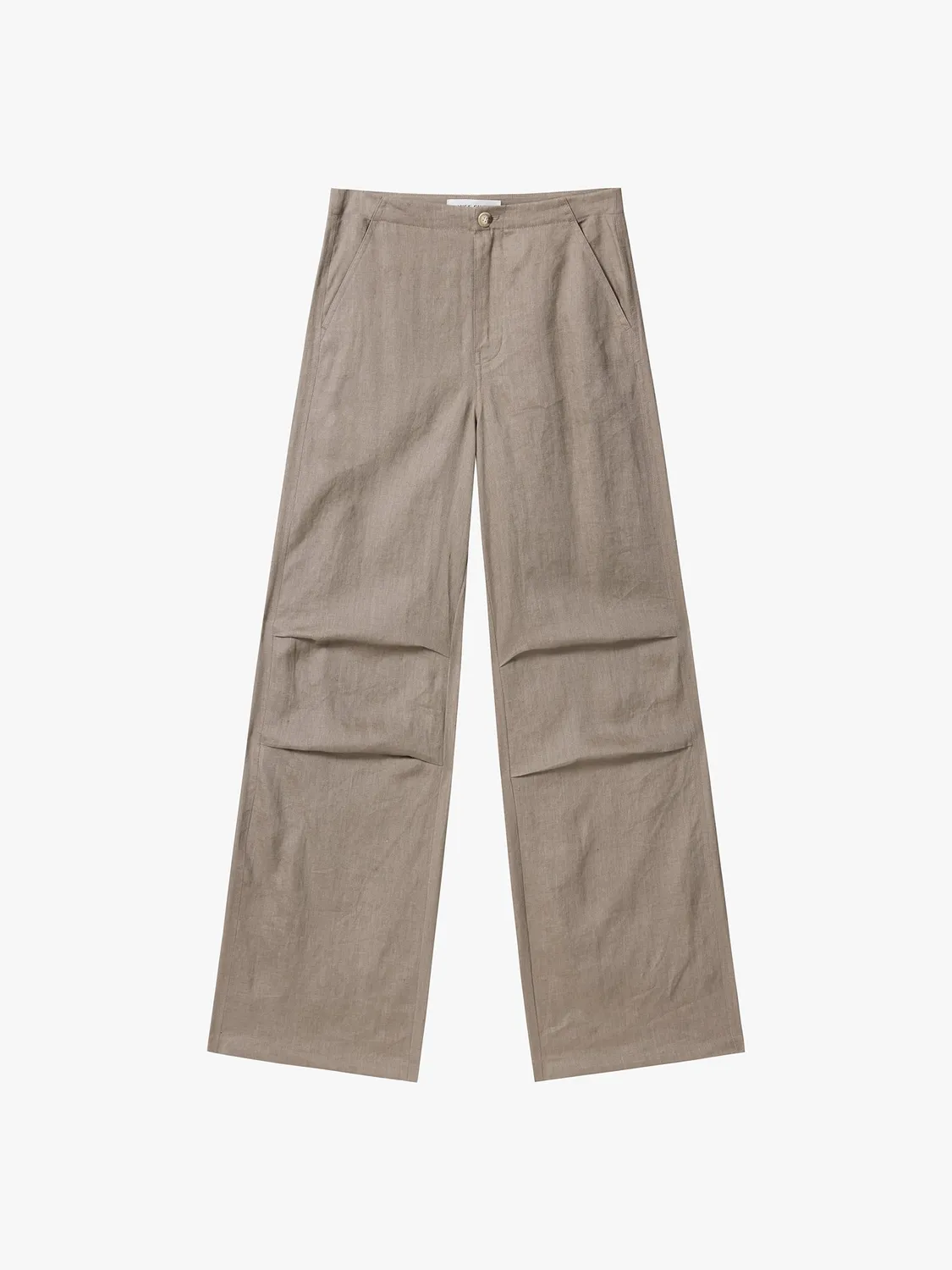 Miss Sixty Linen Wide-Leg Bukser khaki hør