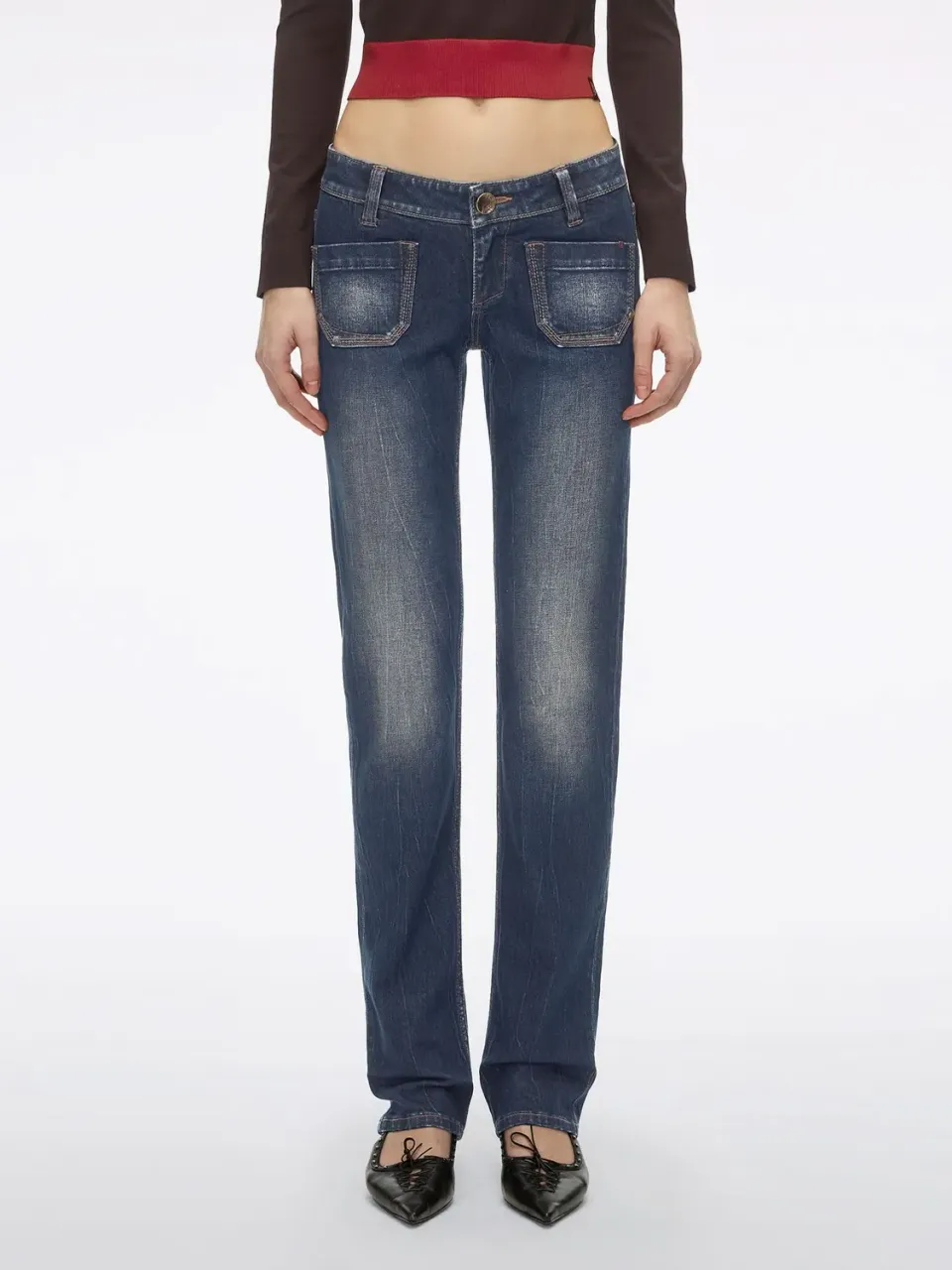 Miss Sixty Bella straight jeans blå lav talje