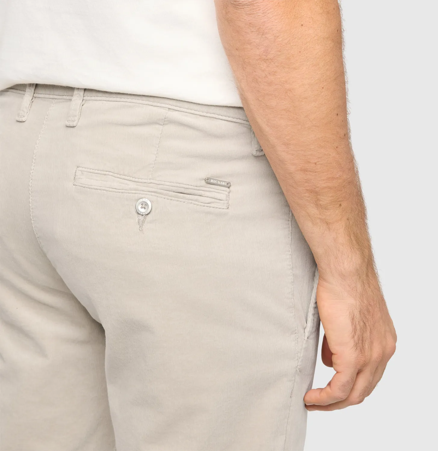 MAC Driver Pants fløjl beige stretch