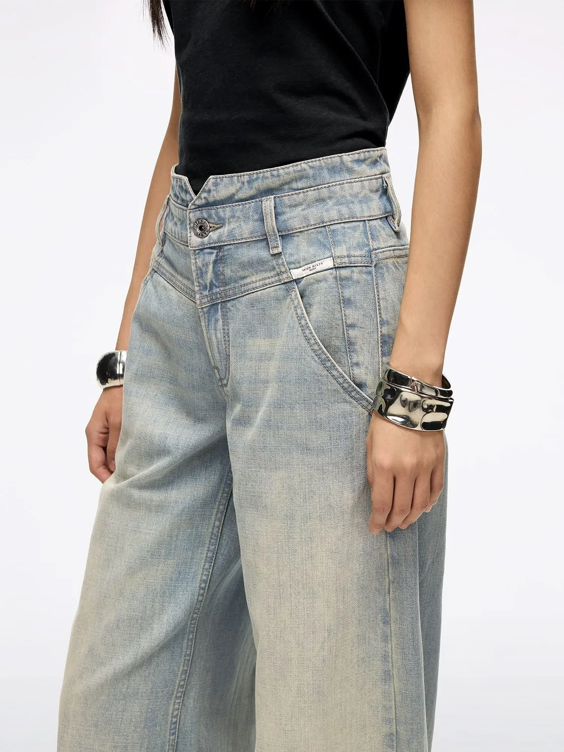 Miss Sixty Alice barrel jeans vintage lyseblå løs