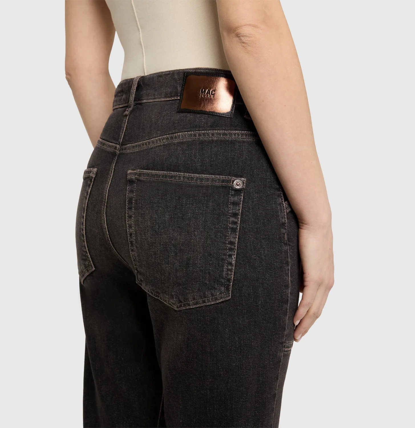 MAC Baggy 2321 straight jeans grå recycled stretch