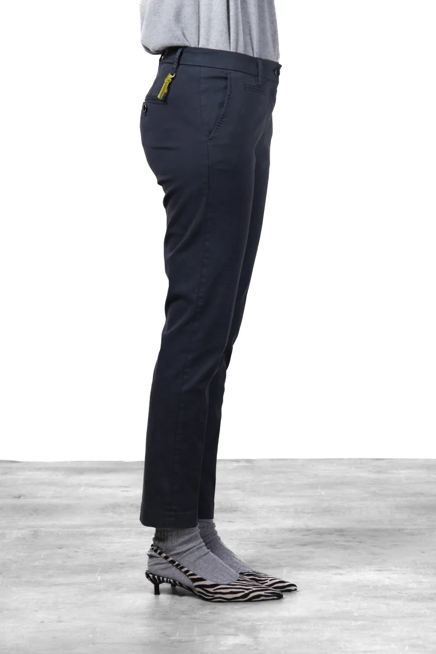 Mason's New York Slim chinobukser midnatsblå satin
