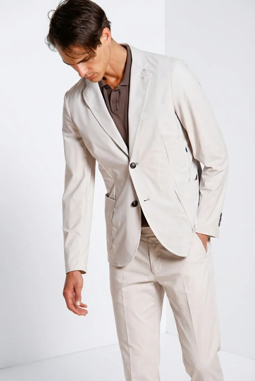 Mason's Da Vinci Tech Dynamic blazer beige stræk