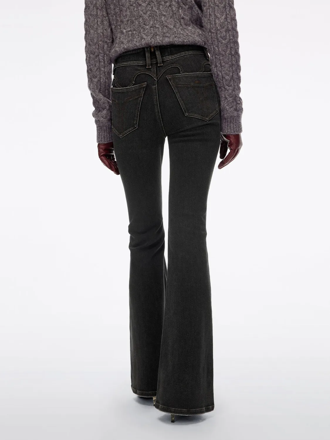 Miss Sixty Bella flare jeans Black Fog blød