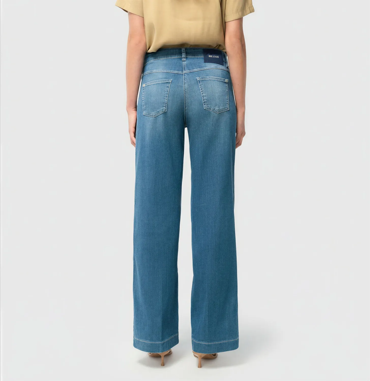 MAC Dream Wide 5441-90-0351L jeans mellemblå