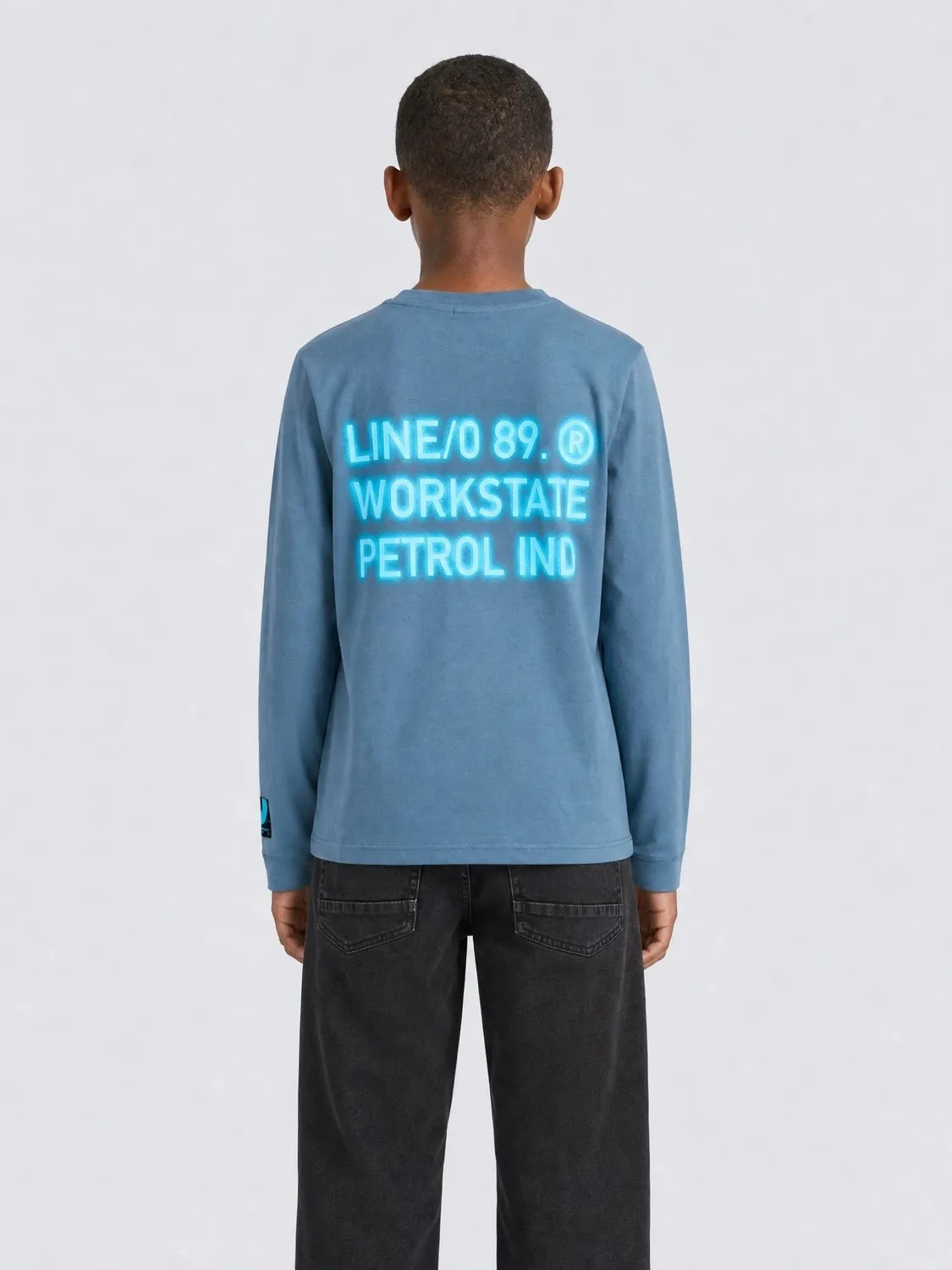 Petrol Industries Ironlake langærmet t-shirt Storm Blue bomuld