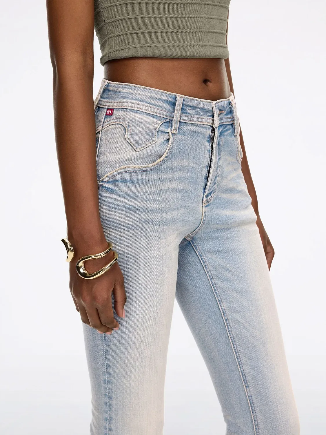 Miss Sixty Bella flare jeans lyseblå super stretch